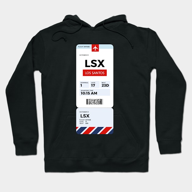 Los Santos boarding pass Hoodie by MBNEWS